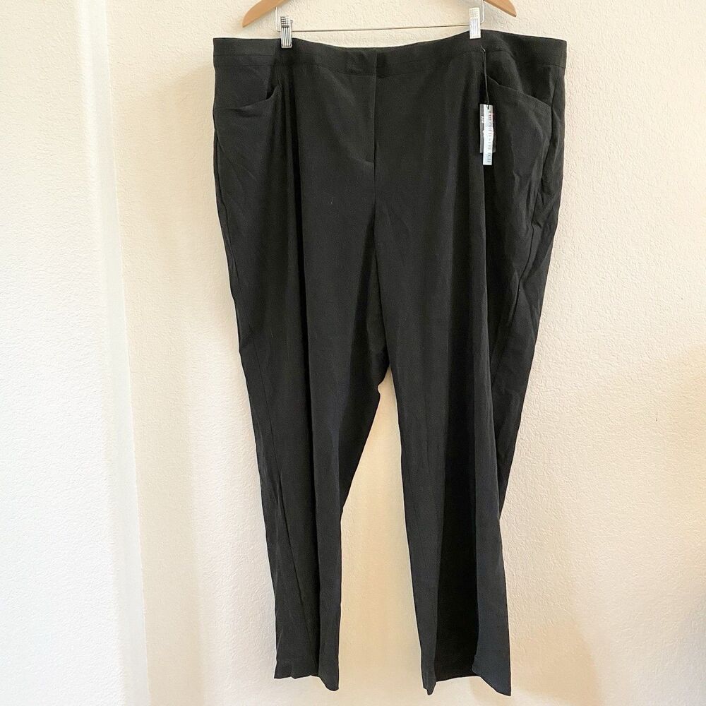 New Lane Bryant Black TAILORED STRETCH Career PANTS 28R Slacks Trousers‎